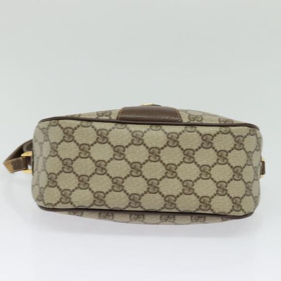 GUCCI GG Supreme Web Sherry Line Bag Pvc Brown Gold 89 02 032 - Picture 9 of 16